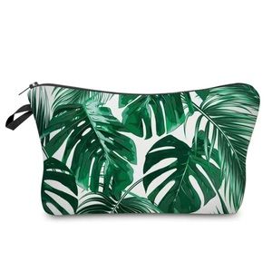 Womens NEW Green Palm Leaf Cosmetic Bag/Tarot Clutch/Mini Purse, OS
